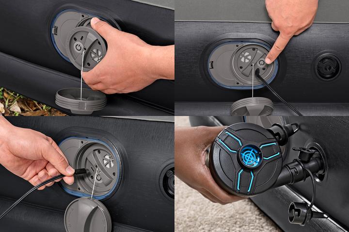 Actual product image Bestway Tritech Queen Air Mattress with Built-in USB Pump 2.03 m x 1.52 m x 36 cm (152 x 203 cm)