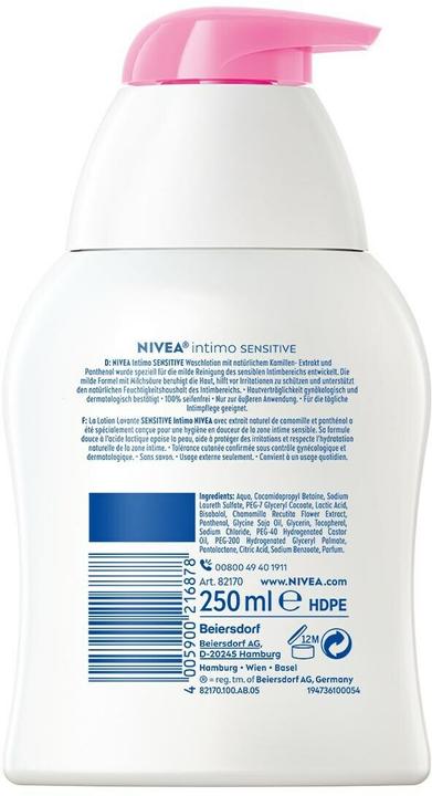 Produktbild NIVEA Intimo Sensitive Wash Lotion (Intimwaschlotion, 250 ml)