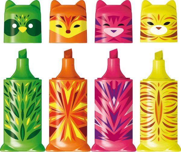 Image du produit Magni Mini marqueur de texte de poche FLUO PEPS MINI FRIENDS - x4 marqueurs (4x)