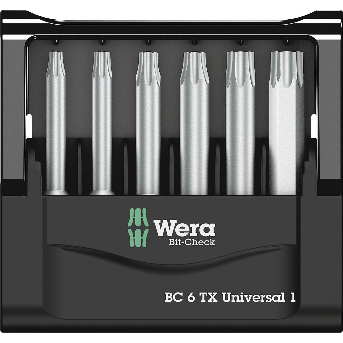 Thumbnail - Wera, Bits, Bit-Check 6 TX Universal 1 (Innensechsrund TX M10, Innensechsrund TX M15, Innensechsrund TX M20, Innensechsr...