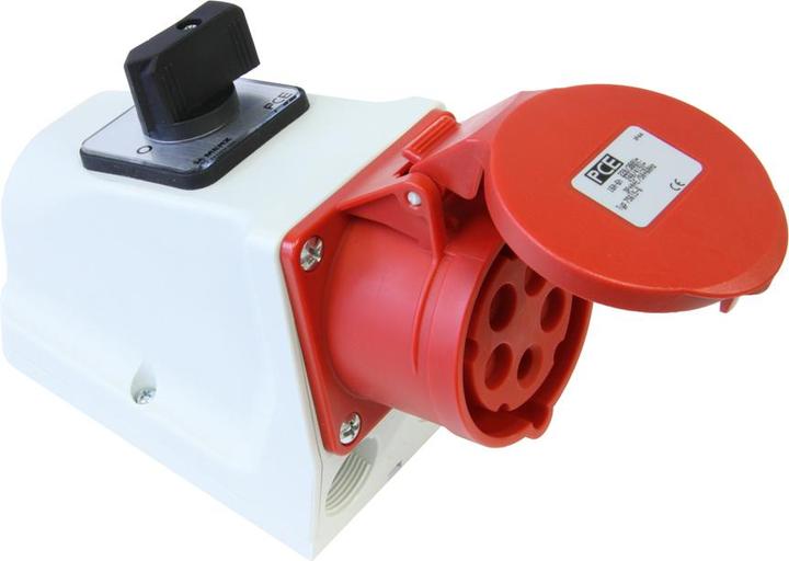 Produktbild PCE 75915-6 Wandsteckdose mit Schalter 16A 5p 6h IP44