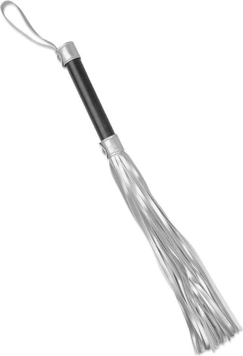 Lovetoy Flogger Kunstleder Silber und Schwarz