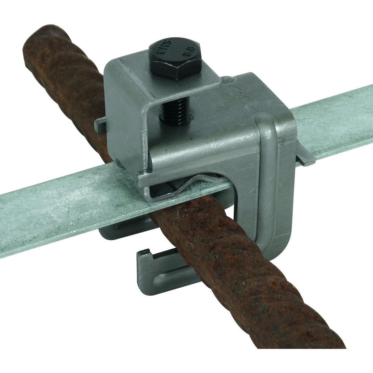 Dehn Druckbügelklemme St/blank 308031 f. D 6-20mm o. Fl 30x3-4mm 308031, Netzwerk Zubehör