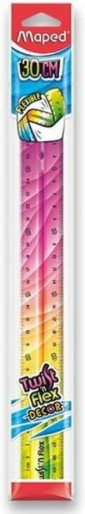 Actual product image Maped Flat ruler Twist'n Flex DECOR, 300 mm, unbreakable (30 cm)
