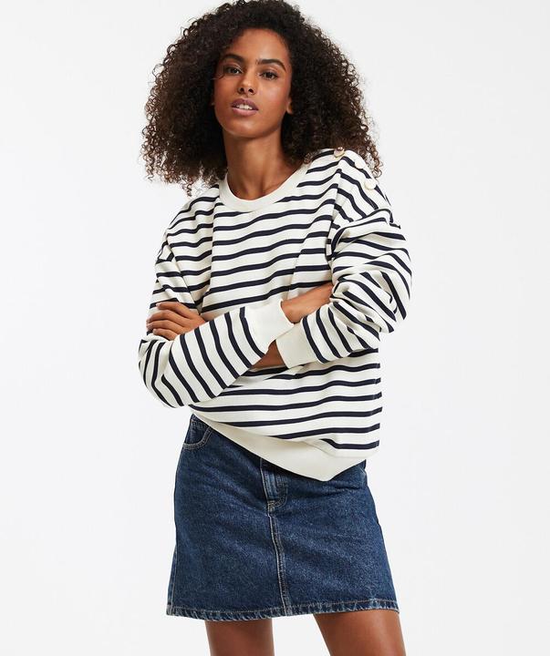 Immagine prodotto La Redoute Collections Gestreiftes Sweatshirt mit geknöpfter Schulter (XS)