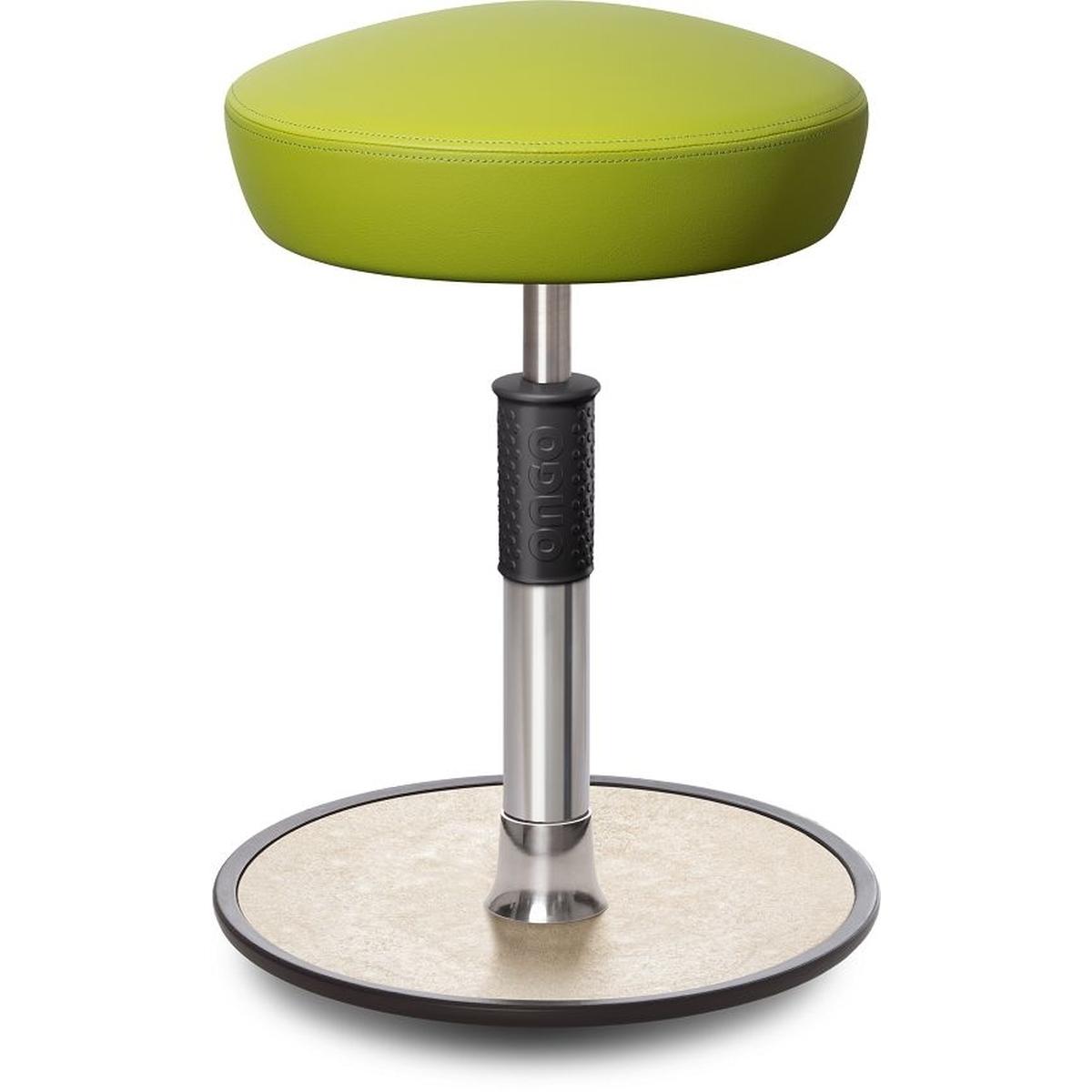 Ongo, Bürostuhl, Sitz- Stehhocker Free Regular Hutsitz skai Kunstleder Hellgrün chrom /creme