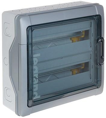 Legrand Aufputzverteiler, IP65, ohne Leiste, 2x18 Module - 601946