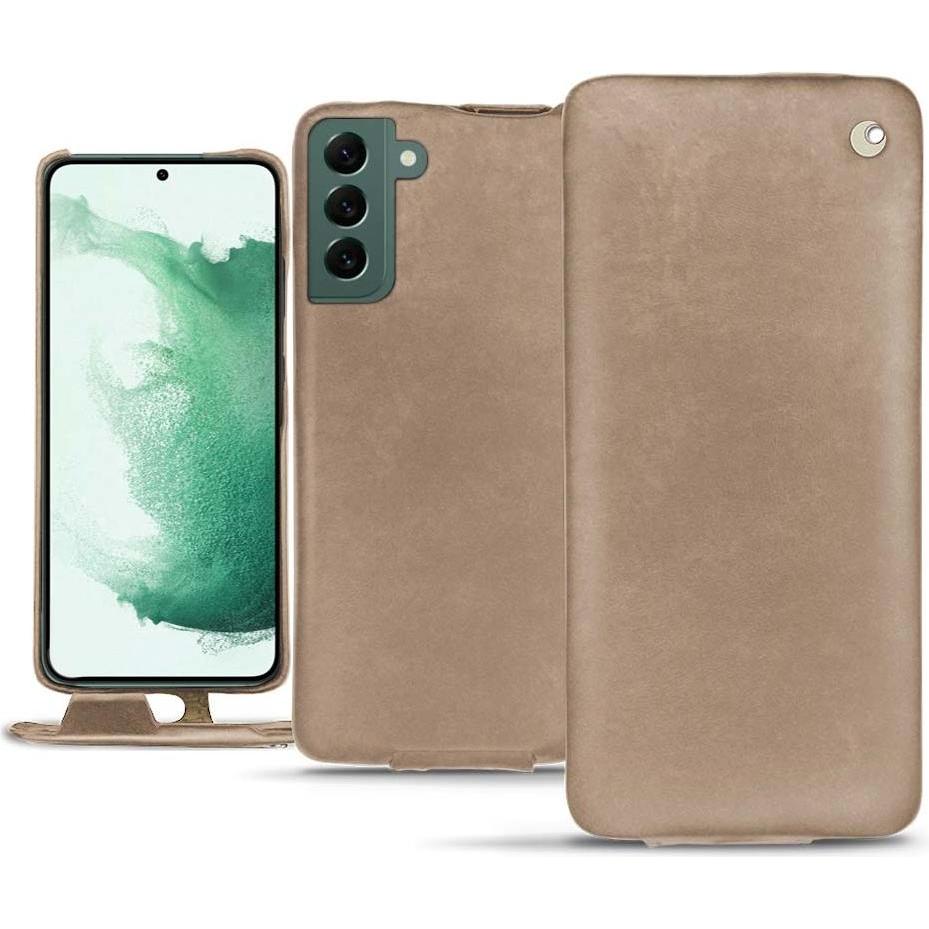 Noreve Lederschutzhülle vertikal (Samsung Galaxy S22+ 5G), Smartphone Hülle, Beige