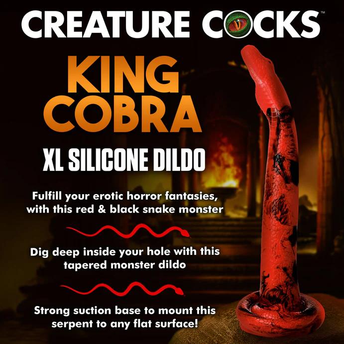 Produktbild Creature Cocks King Cobra - Silicone Dildo - 18" / 45 cm/Black