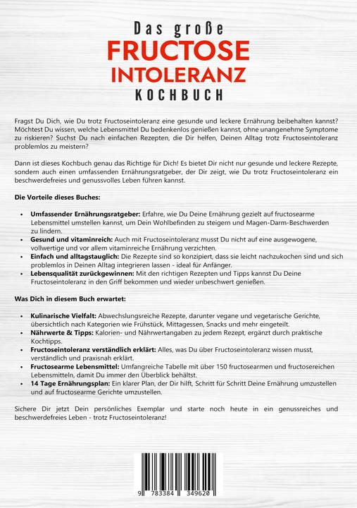 Produktbild Das groe Fructoseintoleranz Kochbuch (Deutsch, Lisa Ackermann, 2024)