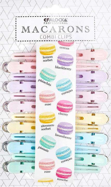 Produktbild Efalock Macarons Combi Abteilclips sortiert