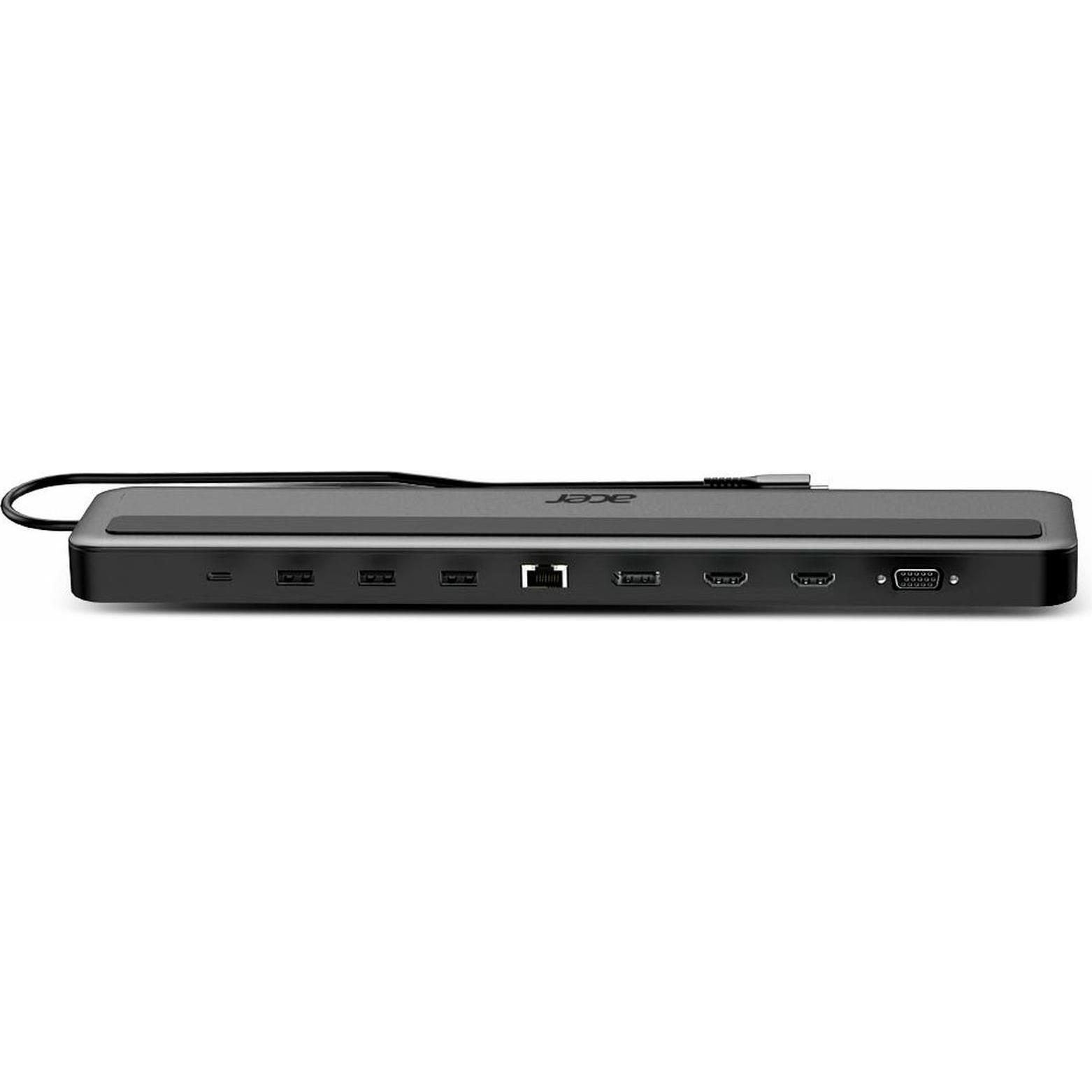 Acer 13-in-1 Type-C Minidock (USB-C, 13 Ports), Dockingstation + USB Hub, Silber, Schwarz