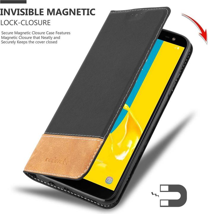 Productafbeelding Cadorabo X-Wallet hoes voor kunstleer pak (Samsung Galaxy J6 (2018))