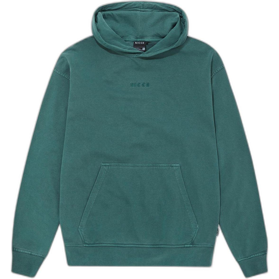 Nicce, Herren, Pullover, kapuzenpullover garment dye mercury, Grün, (XS)