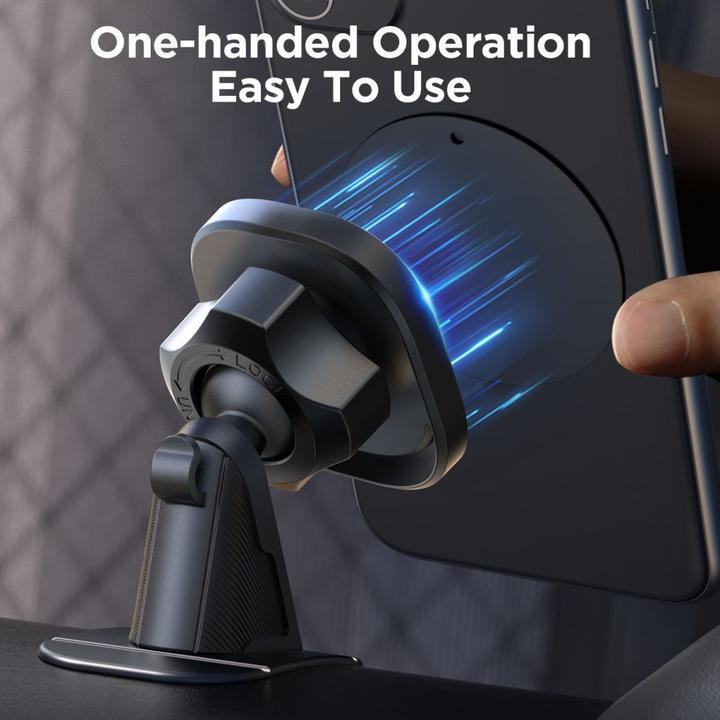 Actual product image Joyroom JR-ZS400 magnetic car phone holder on the dashboard - black
