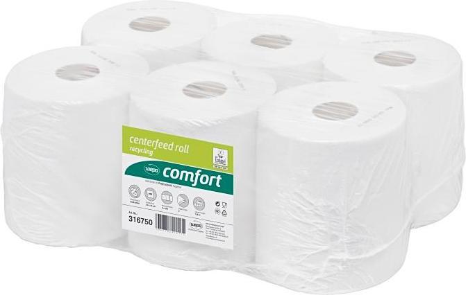 Actual product image Wepa Towel roll comfort Dimensions: 19.5 cm x 35 cm x 138 m (W x H x L) Material of the paper towel: (6 x)