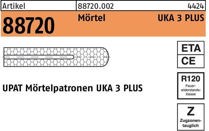 Produktbild Upat Mörtelpatrone UKA 3 M 20/22 VE=10 (Pack mit 10 St) (10 Stk.)
