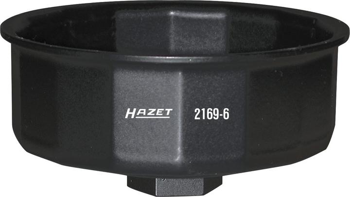 Produktbild HAZET Ölfilter-Schlüssel 2169-6 ∙ Vierkant12,5 mm (1/2 Zoll) ∙ Aussen 16-kant Profil ∙ 97 mm