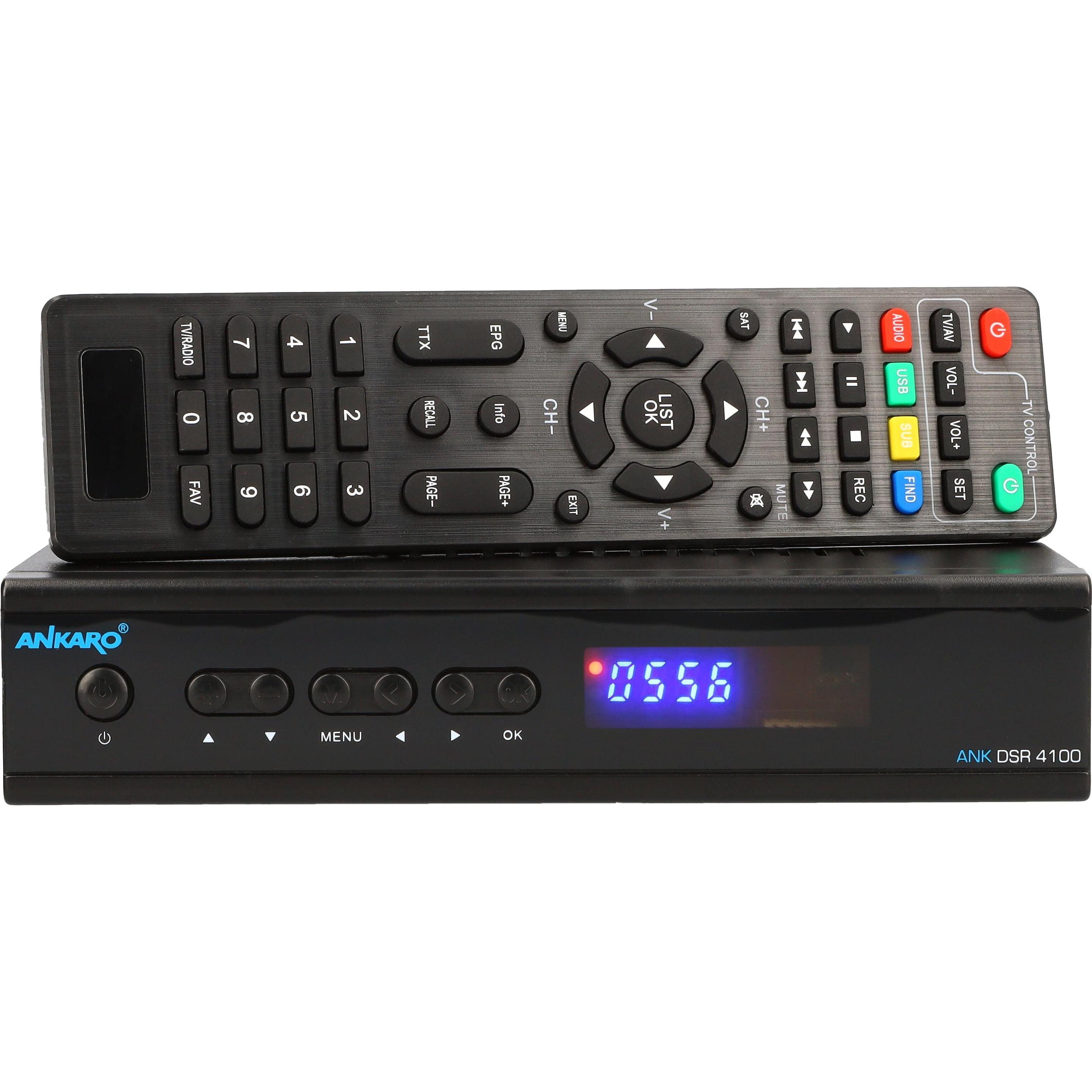 Ankaro Ricevitore DVB-S HDTV DSR 4100plus con PVR (DVB-S, Slot CI+), Ricevitore TV