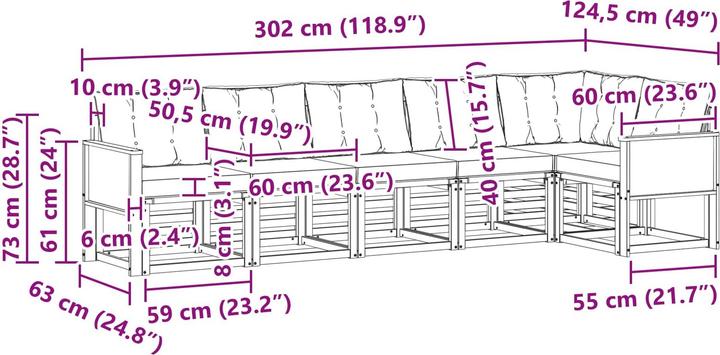 Produktbild vidaXL Outdoor-Sofa