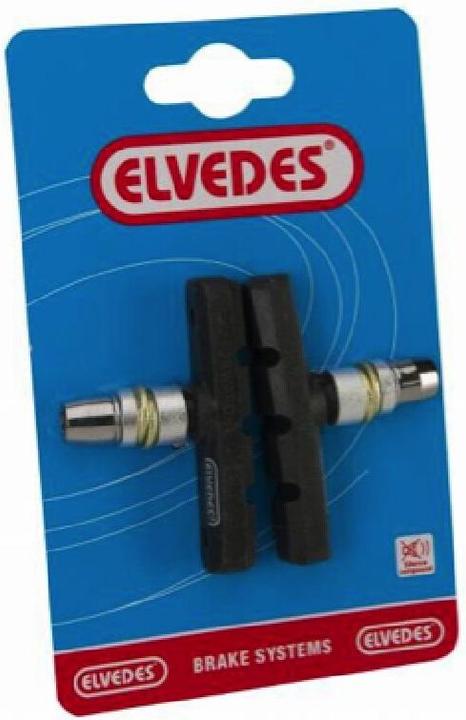 Actual product image Elvedes V-brake brake shoes 60 x 10 mm, black (Shimano, Rubber)