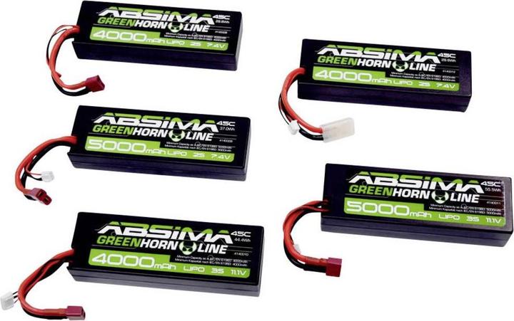 Immagine prodotto Absima Batteria LiPo Greenhorn (7.40 V, 4000 mAh)