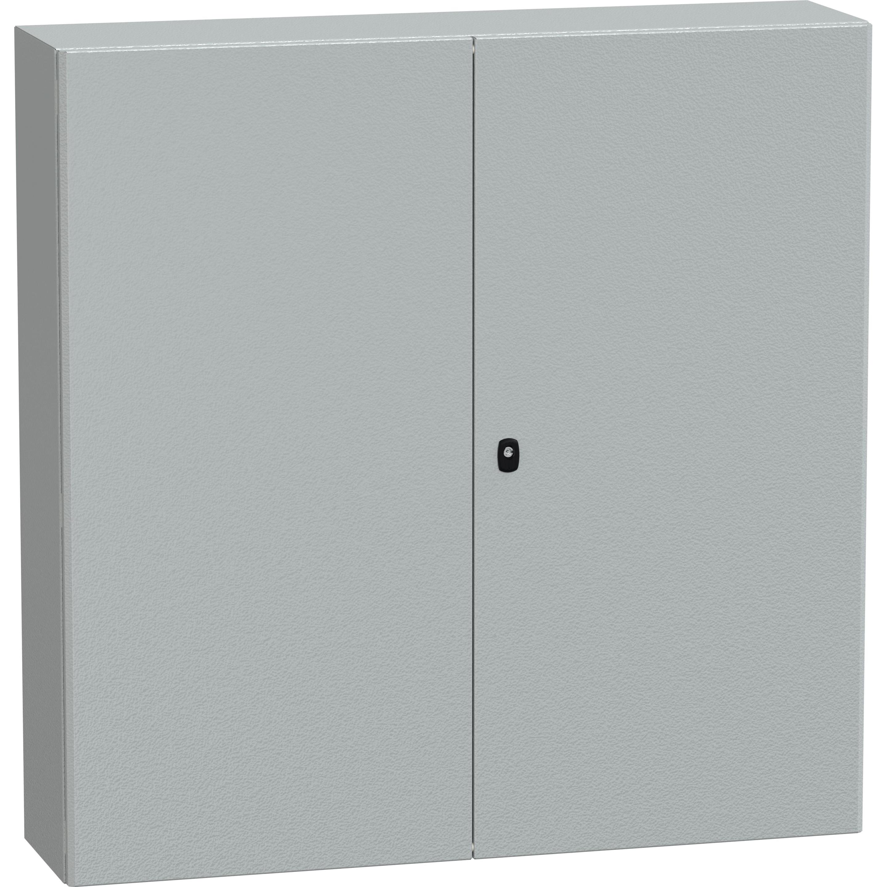 Schneider Electric, Werkstattschrank, Wandschrank Metall S3D, 1200 x 1200 x 300 mm HxBxT RAL7035 mit Montageplatte, IP5 ...