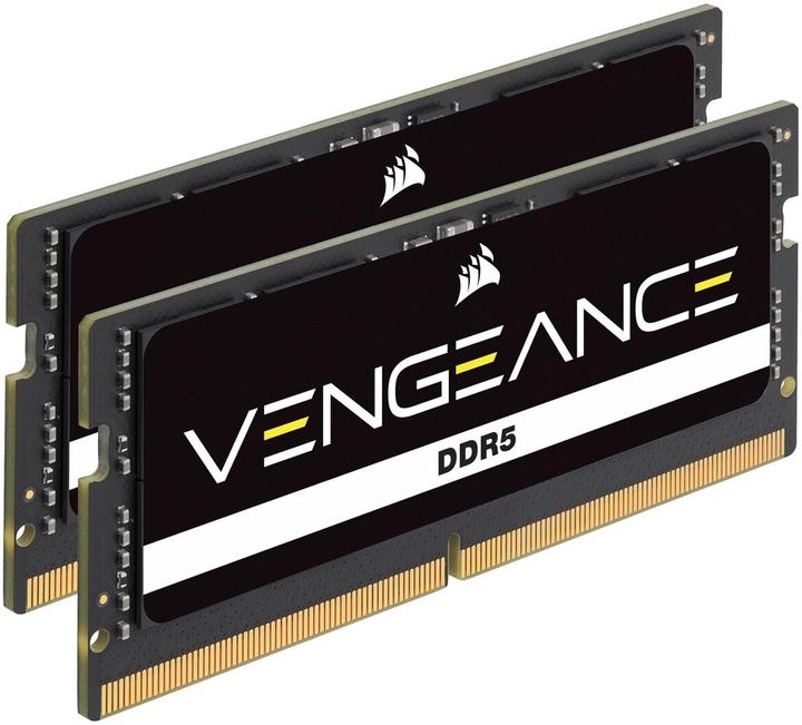 Image du produit Corsair DDR5, 5200MT/s 96Go 2x48Go SODIMM, Unbuffered, 44-44-44-84, Black PCB, Std PMIC, 1.1V, VENGEANCE DDR (2 x 48 Go, 5200 MHz, RAM DDR5, SO-DIMM)