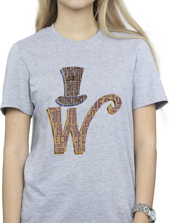 Immagine prodotto Willy Wonka & the Chocolate Factory W Logo Hat Maglietta Ampia Donna (4XL)