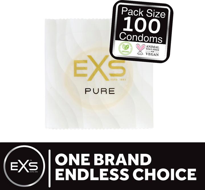 Produktbild EXS Vorratsbeutel «Pure» 100 dünne, vegane Kondome (100 Stk.)