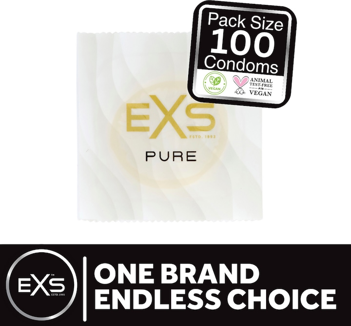Produktbild EXS Vorratsbeutel «Pure» 100 dünne, vegane Kondome (100 Stk.)