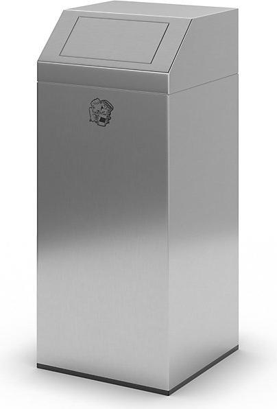 Image du produit kaiserkraft Collecteur de déchets en inox, pour l'intérieur et l'extérieur (76 l)
