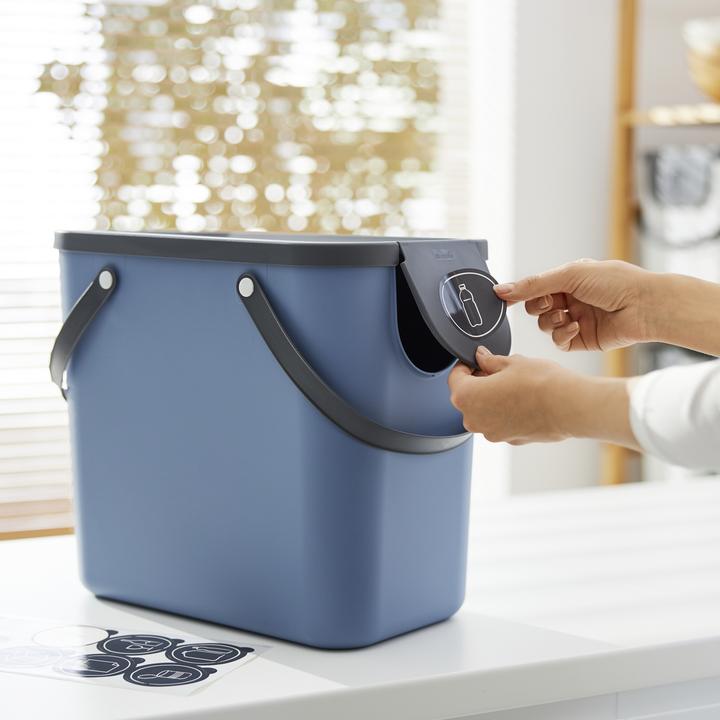 Image du produit Rotho Recycling Müllsystem 25 l ALBULA - Horizontblau (25 l)