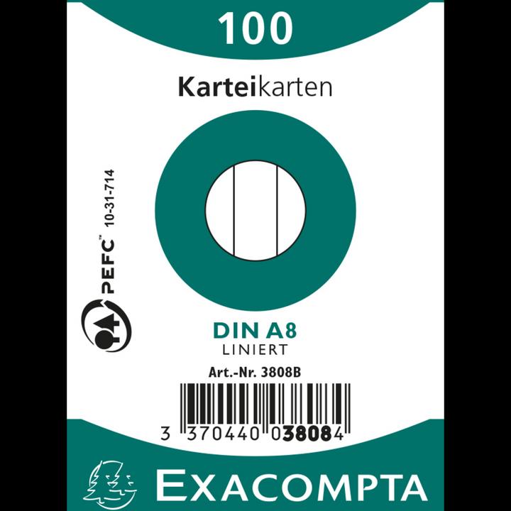 Image du produit Exacompta Fiches (A8, 205 g/m², 100 x)