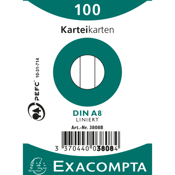 Immagine prodotto Exacompta Schede (A8, 205 g/m², 100 x)
