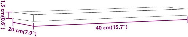 Immagine prodotto vidaXL Wandregal (40 x 20 x 1.50 cm)