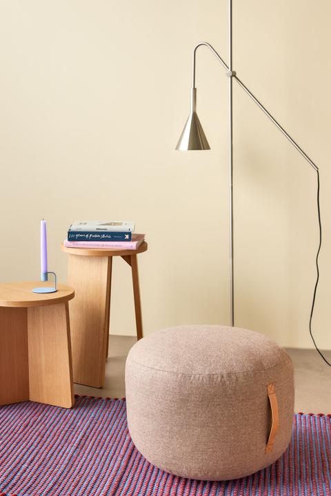 Actual product image Hübsch Pouf with leather handle