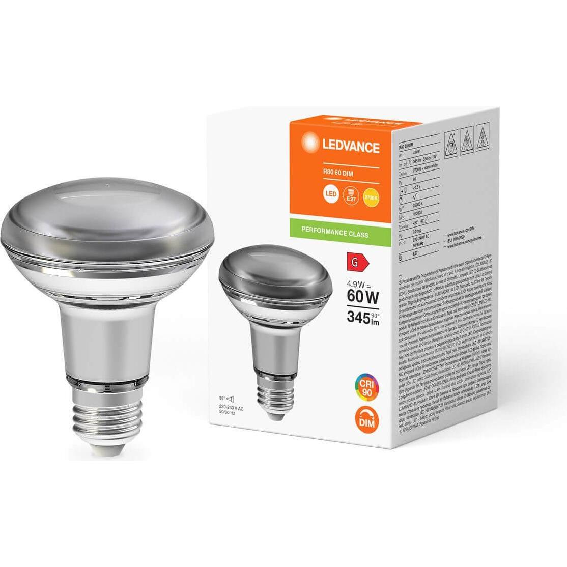Thumbnail - Ledvance, Leuchtmittel, LED-Reflektorlampe (E27, 4.90 W, 345 lm, 1 x, G)