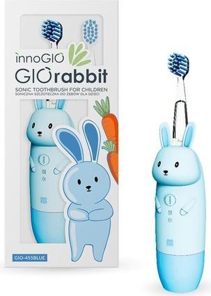 Innogio GIOrconejo Brosse à dents électrique pour enfants avec 7 couleurs LED Poignée en silicone 4 modes