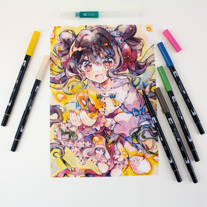 Actual product image Tombow Dual Brush Pen Etui (6x)