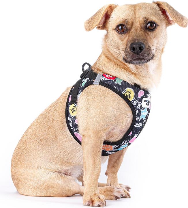 Produktbild Curli Vest Geschirr Air-Mesh LE25 L Comic schwarz (L, Hund, Allgemein)