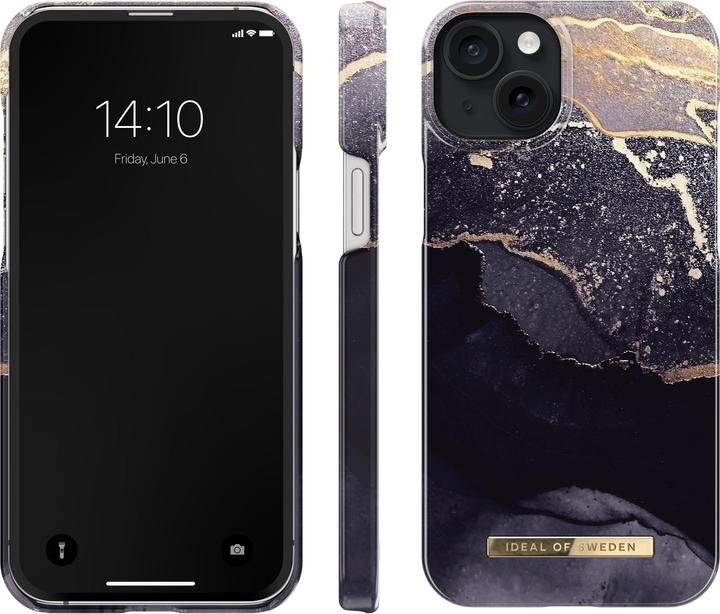 Produktbild iDeal Of Sweden Designer Hard-Cover Golden Twilight Marble (Apple iPhone 15 Plus)