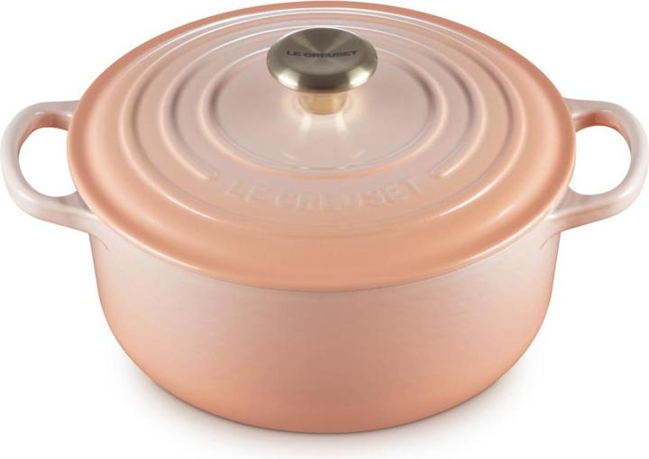Actual product image Le Creuset Signature Bräter Round 20 cm Peche (20 cm, Casserole + Stewpot, Cast iron)