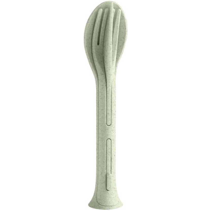 Koziol Besteck-Set to go KLIKK 17 cm 3-teilig, Grün, Besteck, Grün