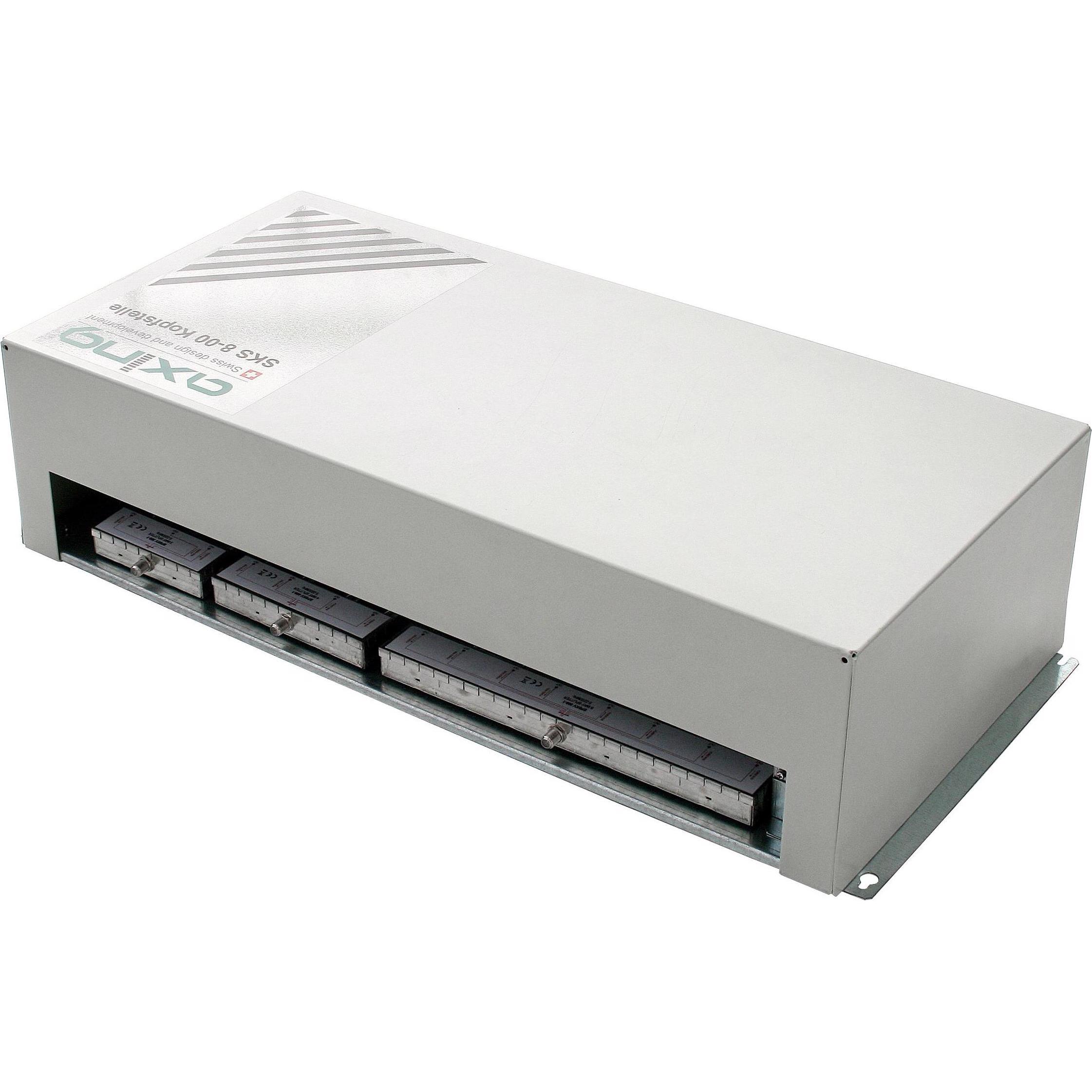 Axing Unità di base SKS 8-00 per head-end 8 cassette, Accessori per ricevitore TV, Grigio