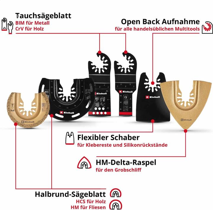 Immagine prodotto Einhell Set di utensili multipli, 708106, 6 pezzi