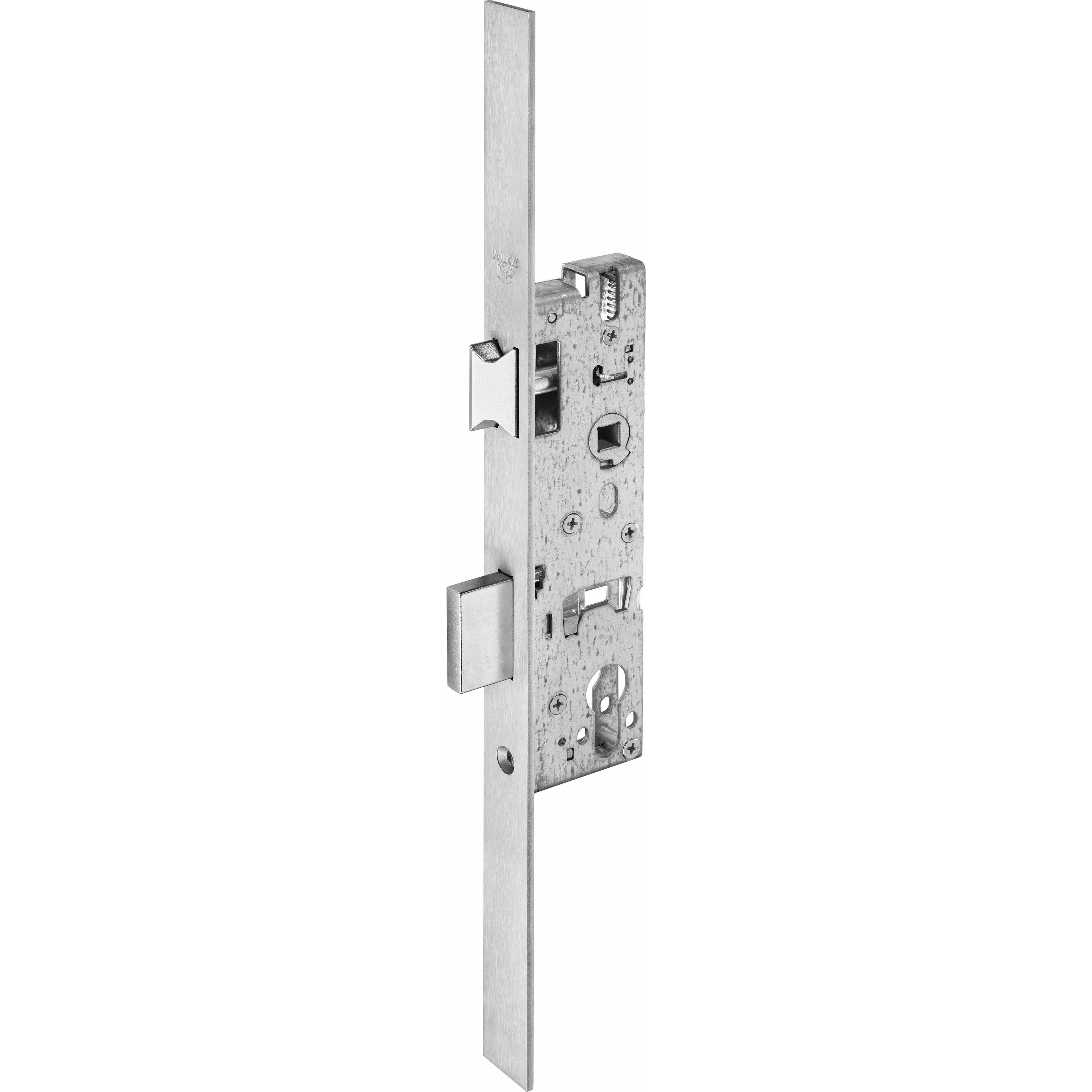 Wilka, Türschloss + Schliesszylinder, Rohrrahmenschloss Stulp Edelstahl Reno 1438 PZ, 40 mm Dorn, Din umstellbar (Profil...