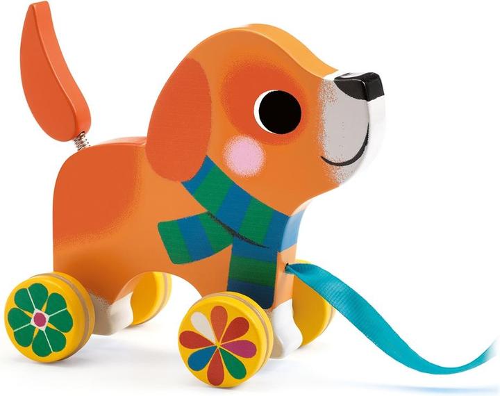 Actual product image Djeco Pulling toy - Lou the dog