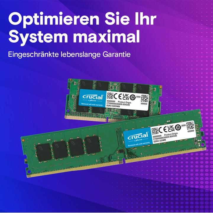Produktbild Crucial Laptop Memory (1 x 16GB, 3200 MHz, DDR4-RAM, SO-DIMM)