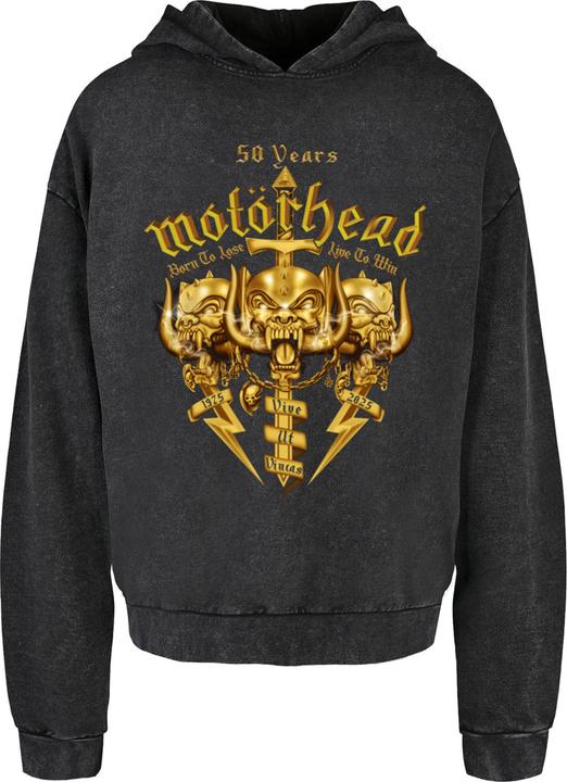Produktbild Merchcode Motorhead - 50 Years Warpigs Acid Washed Oversized Hoody - 193723 (S)